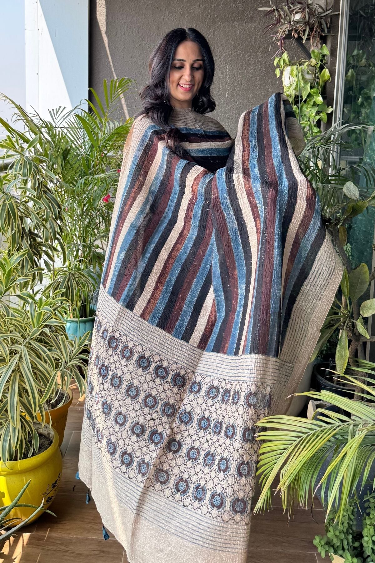 Ajrakh Striped Suit